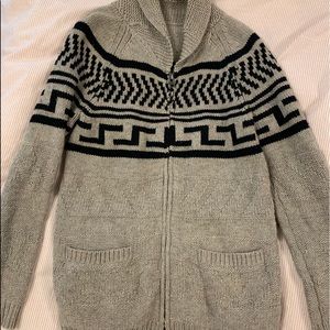 TNA 100% lambswool zip up